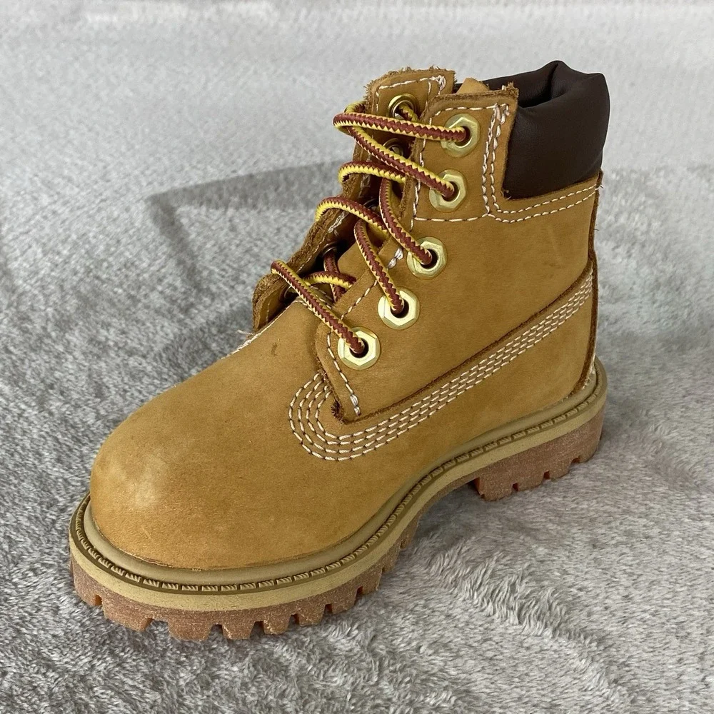 Timberland Premium 6 inch Toddler Baby Boots Size 6 Wheat Nubuck Waterproof NEW